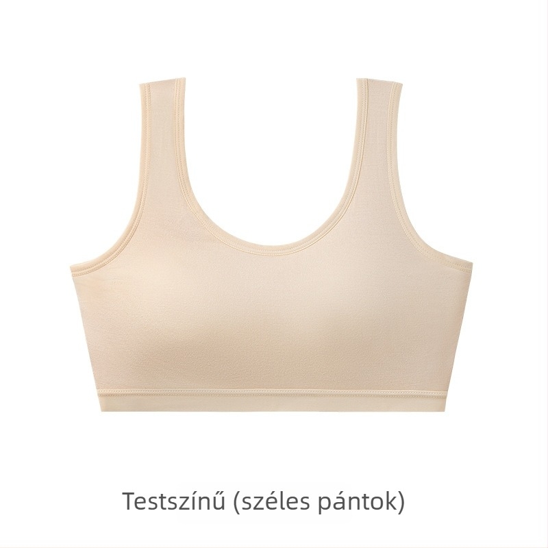 Lányoknak szóló vezeték nélküli melltartó viszkóz anyagból, teljes kosár, merev vállpántok, lélegző kényelem