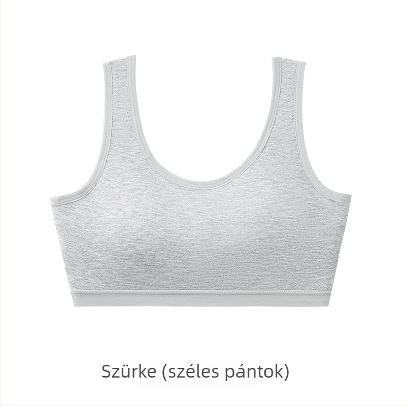 Lányoknak szóló vezeték nélküli melltartó viszkóz anyagból, teljes kosár, merev vállpántok, lélegző kényelem