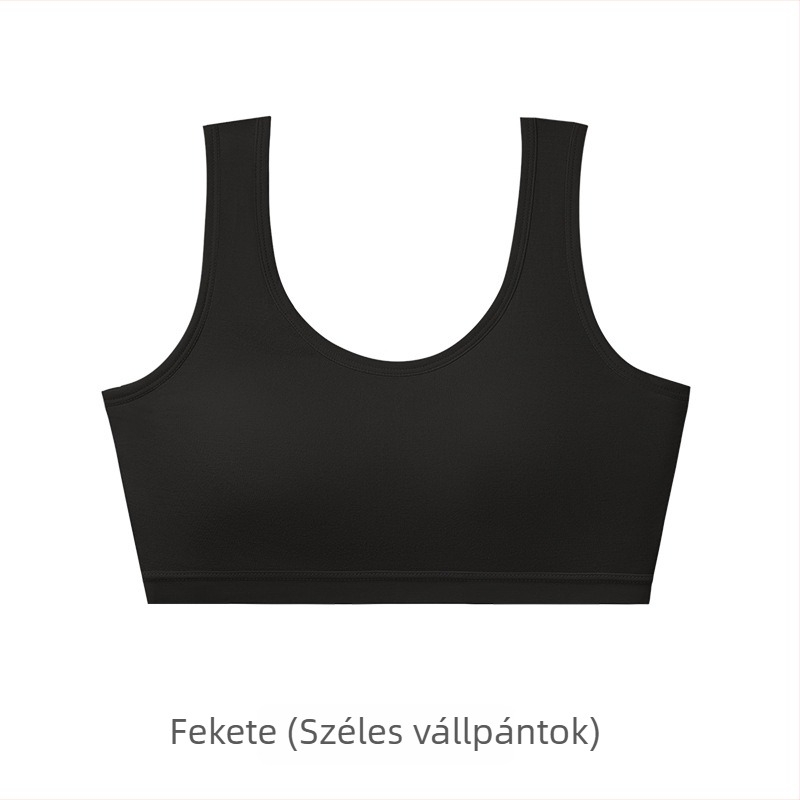Lányoknak szóló vezeték nélküli melltartó viszkóz anyagból, teljes kosár, merev vállpántok, lélegző kényelem