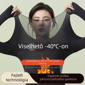 Női ultra vékony termális alsó- és felső készlet, varrás nélküli alapréteg, bőrbarát anyag, őszi–téli