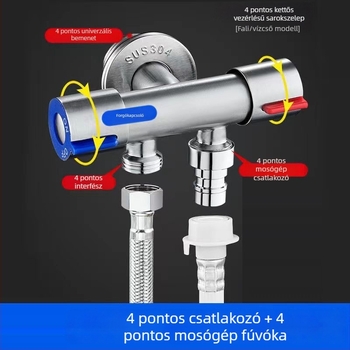 304 rozsdamentes acél vécébidet spray készlet fúrás nélküli telepítéssel és szögletes szeleppel