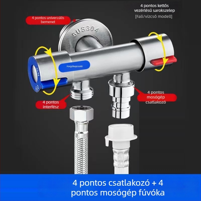 304 rozsdamentes acél vécébidet spray készlet fúrás nélküli telepítéssel és szögletes szeleppel