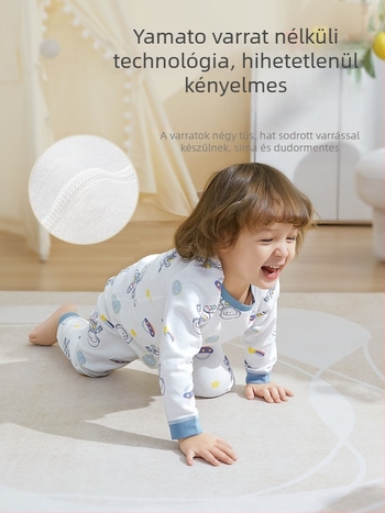 Belleptide Gyerekek őszi top- és nadrág készlet, 100% pamut, uniszex, állatmintás, 1–3 éveseknek