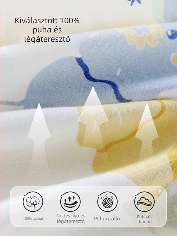 Belleptide Gyerekek őszi top- és nadrág készlet, 100% pamut, uniszex, állatmintás, 1–3 éveseknek