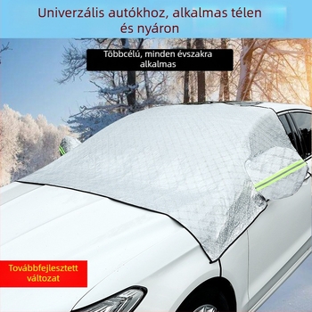 Univerzális előszélvédő hóvédő autóhoz – alumíniumfólia, anti-fagy, téli szélvédő takaró, vastagított