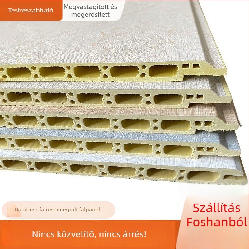 Bambusz rostból készült integrált falpanelok interlock rendszerrel, nappalik és szállodák számára – önálló telepítés