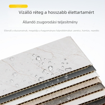 600 mm kő-műanyag integrált falpanel PVC, sík felületű, gyorsan szerelhető belső burkolat, vízálló