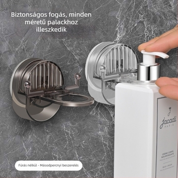 Többfunkciós falra tapadó kampó tárolópolccal tusfürdő és konyhai mosószer számára