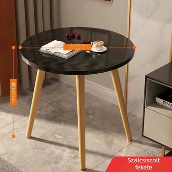 Kerek összecsukható kávéasztal – könnyed luxus, kompakt kis lakásba; kanapé melletti oldalsó asztal és hálószobai éjjeliszekrény.