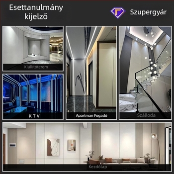 Személyre szabott UV bevonatú beltéri falpanelek, zökkenőmentes SPC kő-kristály falpanelek szállodákhoz és apartmanokhoz