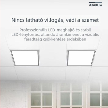 Integrált mennyezetes LED panel konyhához és fürdőszobához, alumínium ötvözet keret, méretek 30x30 cm vagy 30x60 cm, 6500K, 800–4000 lm