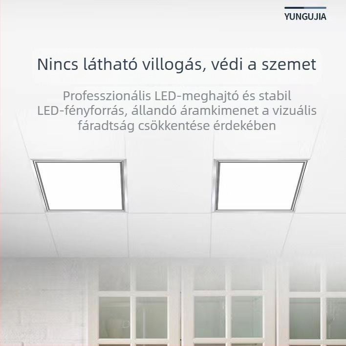 Integrált mennyezetes LED panel konyhához és fürdőszobához, alumínium ötvözet keret, méretek 30x30 cm vagy 30x60 cm, 6500K, 800–4000 lm