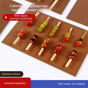 Kétoldalas tapadásmentes fa tábla kandírozott gyümölcsnyársakhoz