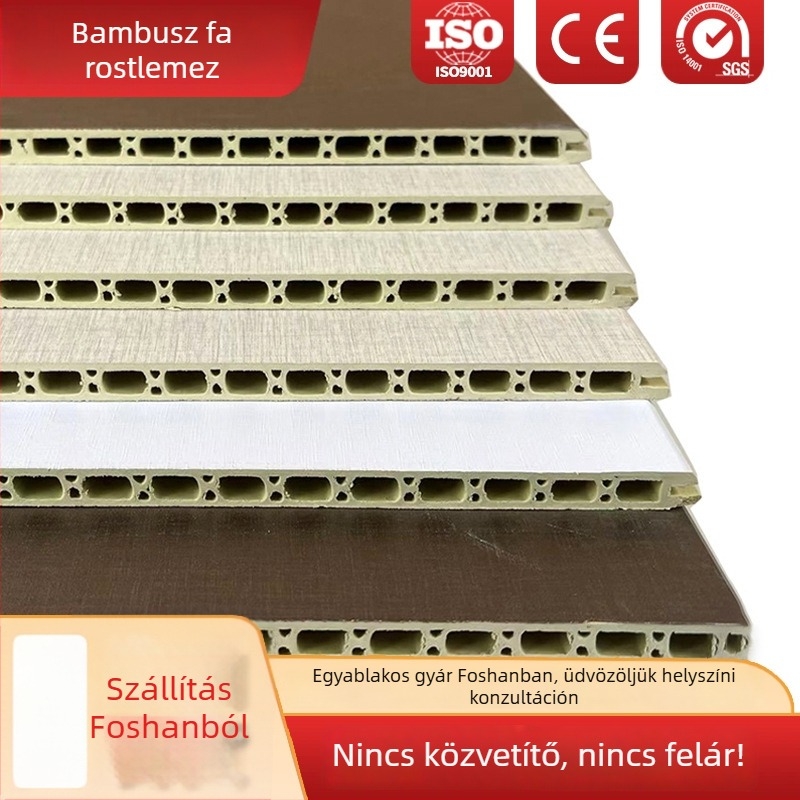 Bambuszfa rostból készült falpanelek gyorscsatolós rendszerrel, dekoratív és védő falburkolatok