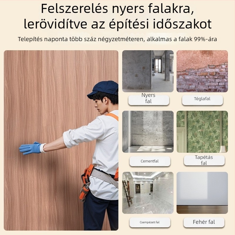 Bambuszfa rostból készült falpanelek gyorscsatolós rendszerrel, dekoratív és védő falburkolatok