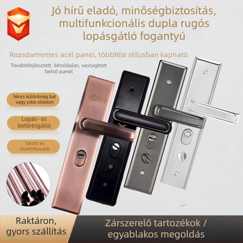 Otthoni használatra szánt lopás elleni ajtófogó, vastag panellel, két rétegű betörés elleni védelemmel, többfunkciós, állítható ajtófogó