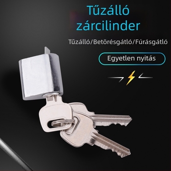Tűzgátló ajtó zárbetét sík gyűrűvel, alumínium- vagy réz maggal, méretek 30/40/45/50 mm, modern egyszerű stílus.