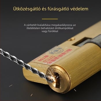 Beltéri ajtózár cilinder, réz, modell Super C-Class Blade Small 70