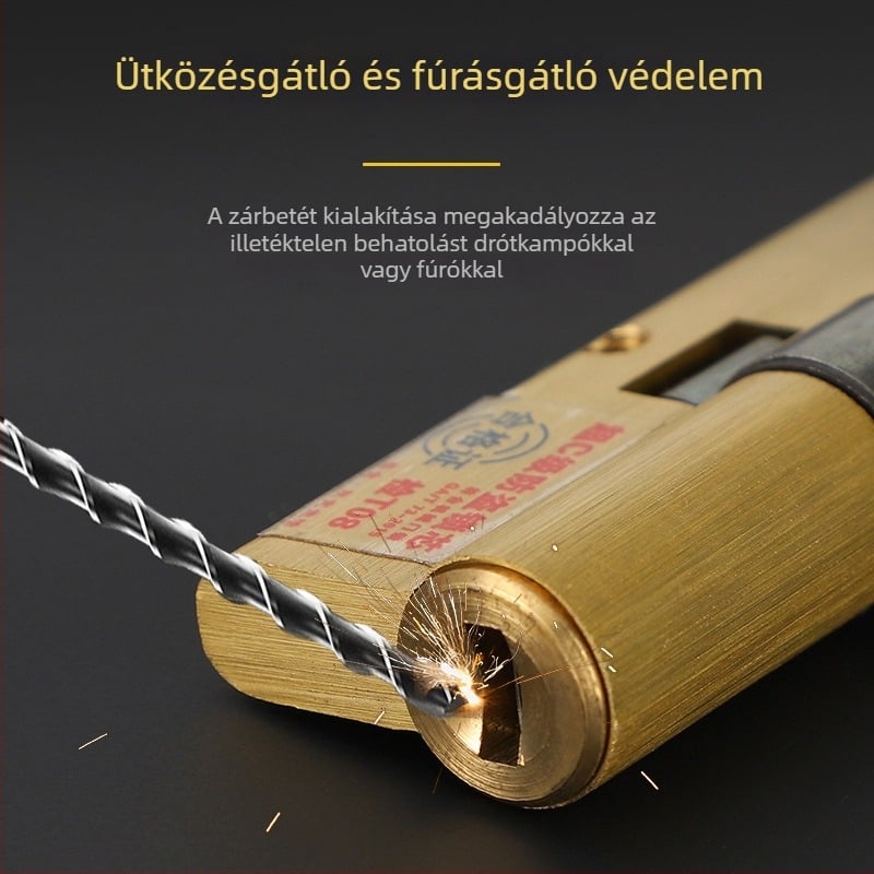 Beltéri ajtózár cilinder, réz, modell Super C-Class Blade Small 70