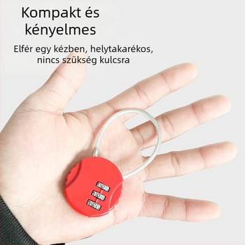 Jiajiang 4 számjegyű jelszavas zár szekrényekhez, táskákhoz és poggyászokhoz, lopás elleni zár, edzőtermi kis zár