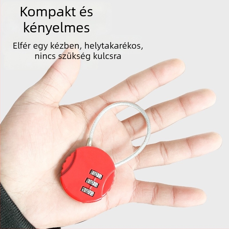 Jiajiang 4 számjegyű jelszavas zár szekrényekhez, táskákhoz és poggyászokhoz, lopás elleni zár, edzőtermi kis zár