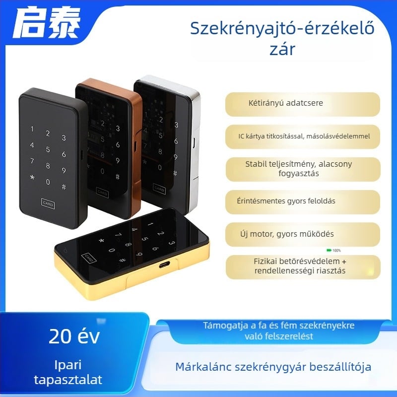 Érintéses digitális jelszavas zár ruhásszekrényekhez, tároló- és iratszekrényekhez – intelligens elektronikus zár