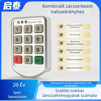 Fájl szekrényekhez elektronikus jelszavas zár digitális billentyűzettel, cinkötvözetből
