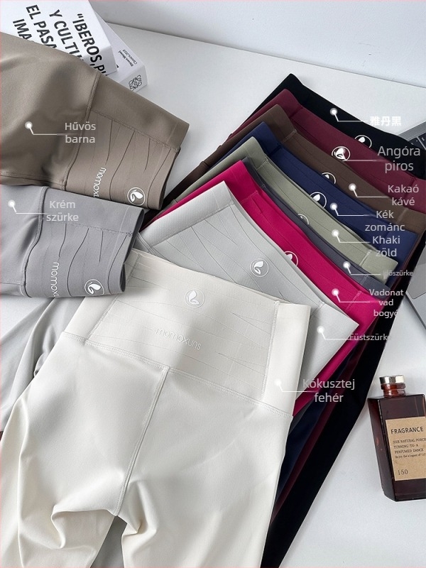 Női jóga leggings, magas derekú, haskontroll, csúszásmentes, őszi-téli szezonra, plusz méret, nylon