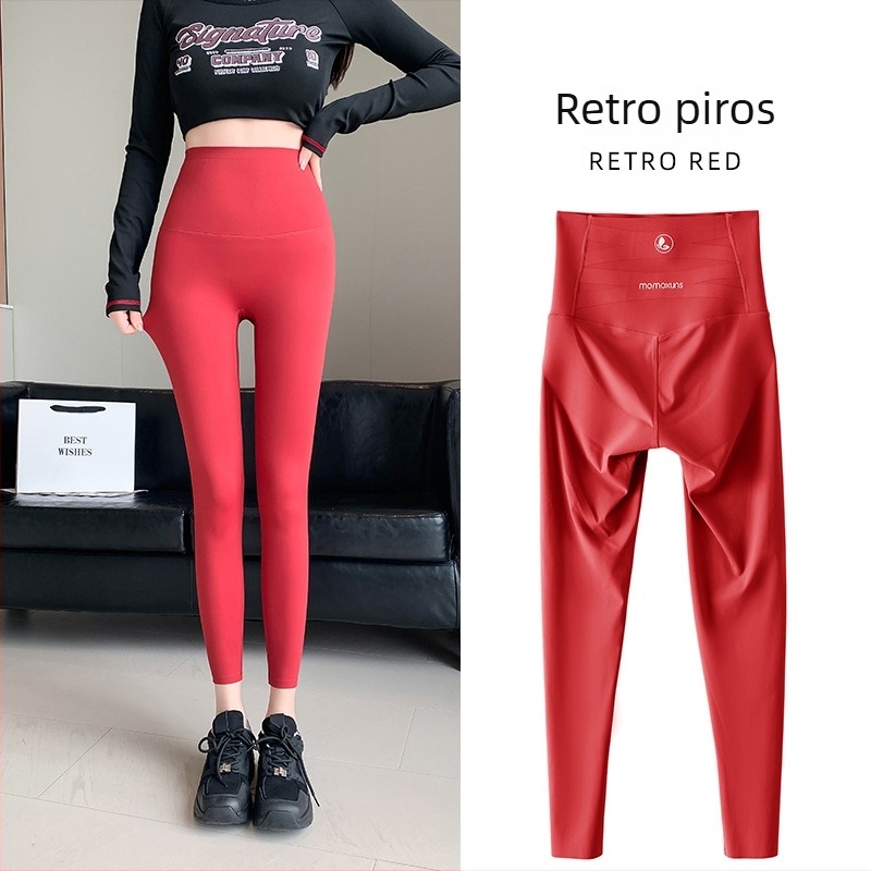 Női jóga leggings, magas derekú, haskontroll, csúszásmentes, őszi-téli szezonra, plusz méret, nylon