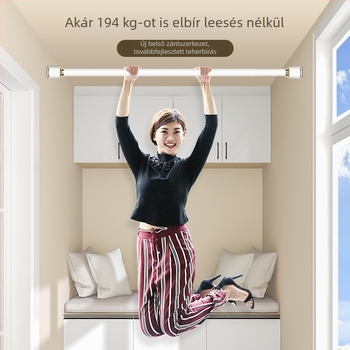 Lyukasztás nélküli függönyrú fürdőszobához és ajtóhoz, teleszkópos alumínium rúd hálószoba gardróbhoz és ruhaszárításhoz, akasztó rúd