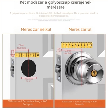 5831 modellű Ball Lock ajtózár, rozsdamentes acélból, kerek kilinccsel, faajtókhoz