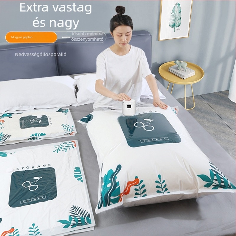 Megvastított extra-nagy vákuumos tárolózsák ruhák és paplanok számára