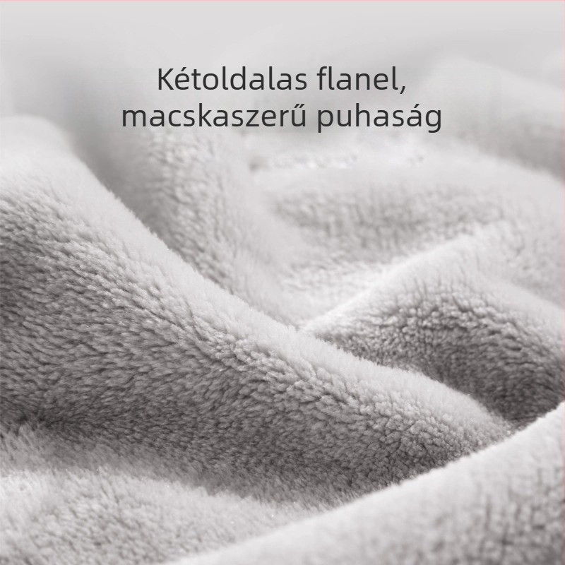 Jushuan flanel takaró a kanapéra — őszi-téli, vastag és meleg, jacquard minta, egyszínű, irodai pihenő takaró