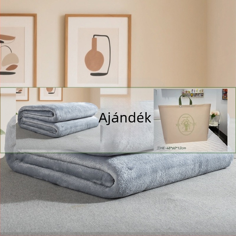 Jushuan flanel takaró a kanapéra — őszi-téli, vastag és meleg, jacquard minta, egyszínű, irodai pihenő takaró