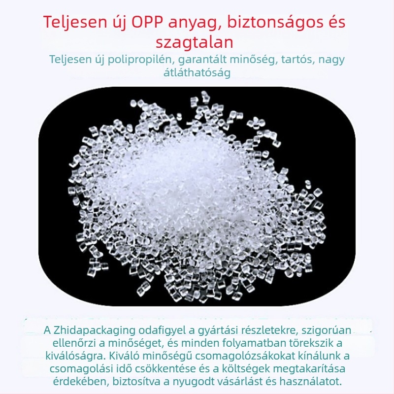 OPP öntapadós zacskó, 13 cm széles, ruházati csomagoláshoz, zárható műanyag zacskó kis kiegészítőkhöz