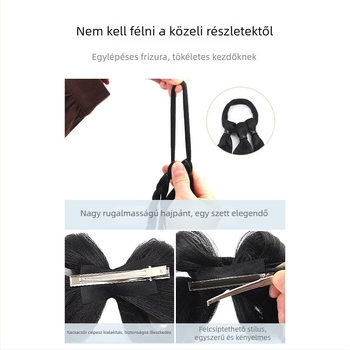 Új kínai stílusú virágos konty paróka copf és farok – menyasszonyi frizura ősi kínai stílusban