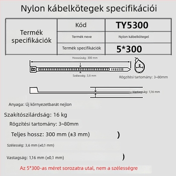 Add Wing kábelköteg kötő 200×5×300×350×3.6×150×400×500 fekete