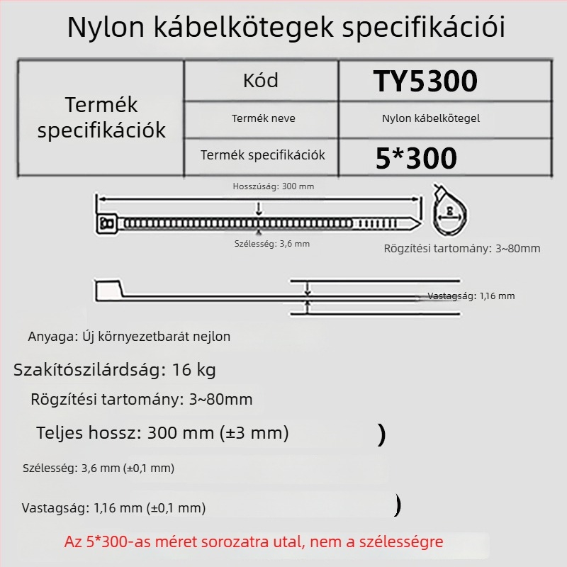 Add Wing kábelköteg kötő 200×5×300×350×3.6×150×400×500 fekete