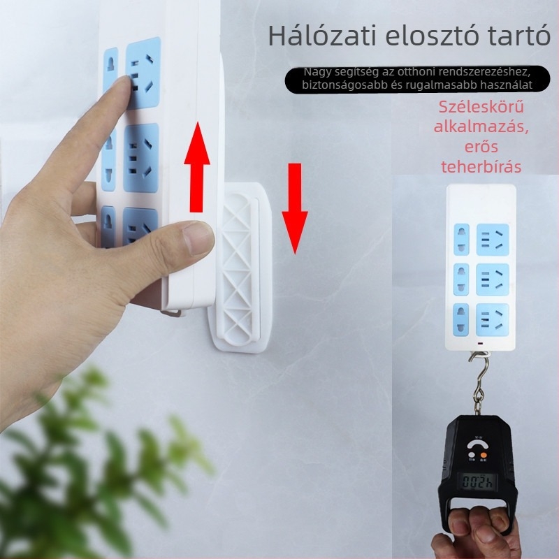 Falihoz szerelhető elosztóállvány és kábelrendező routerhez – fúrás nélkül