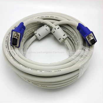VGA kábel 3+4, 1,5 m, számítógéphez, monitorhoz és projektorhoz, VGA videókábel, rézzel bevont acélmag, modell V34