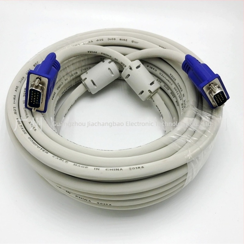 VGA kábel 3+4, 1,5 m, számítógéphez, monitorhoz és projektorhoz, VGA videókábel, rézzel bevont acélmag, modell V34