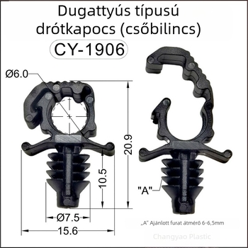 Autómotor kábel- és csőbilincs, olaj- és vízcső tartó, kábelköteg rögzítő