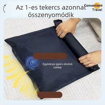 Oxford vászonból készült kézi tekercses tömítő tasak poggyászhoz, hordozható vákuumos tároló utazásokhoz