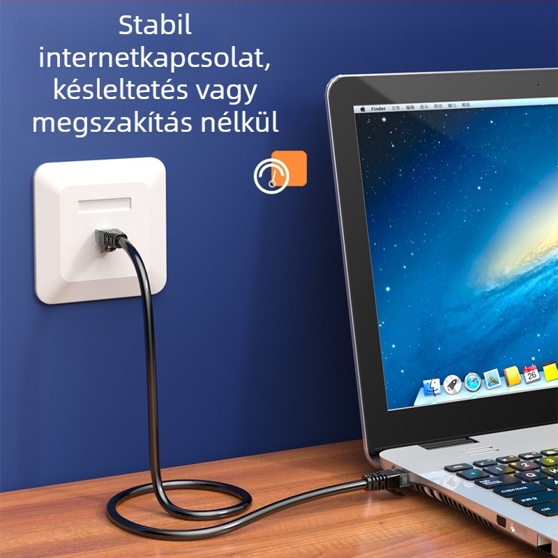 RXIX Luoxi CAT6A gigabites Ethernet-kábel otthoni használatra, 20 m hosszabbítás, csavart érpár, RJ-45 csatlakozók