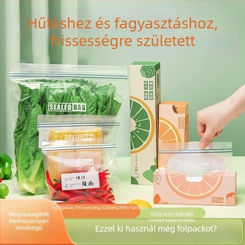 Vastagított frissesség-megőrző zárható műanyag tasakok háztartási használatra, önzáró tasakok a hűtőhöz