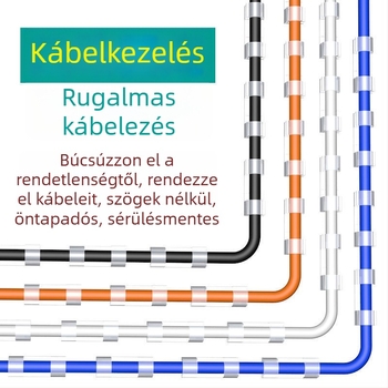 Öntapadós kábelrendező klipek – vezetékek rendezéséhez