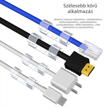 Öntapadós kábelrendező klipek – vezetékek rendezéséhez