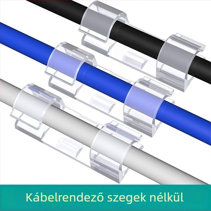 Öntapadós kábelrendező klipek – vezetékek rendezéséhez