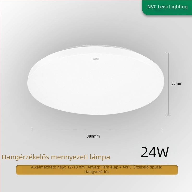 LED kör alakú mennyezetlámpa erkélyre és hálószobába, modern minimalista kialakítás, ideális folyosókhoz
