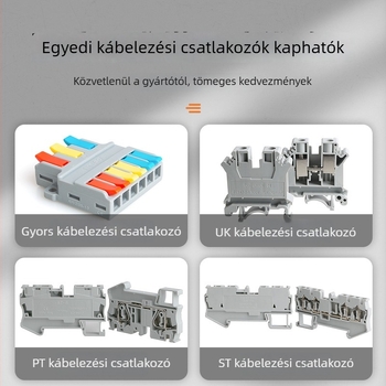 Kültéri vízálló műanyag elosztódoboz terminálokkal, zárt kábelvezetés, 1 bemenet 2 kimenet, esőálló
